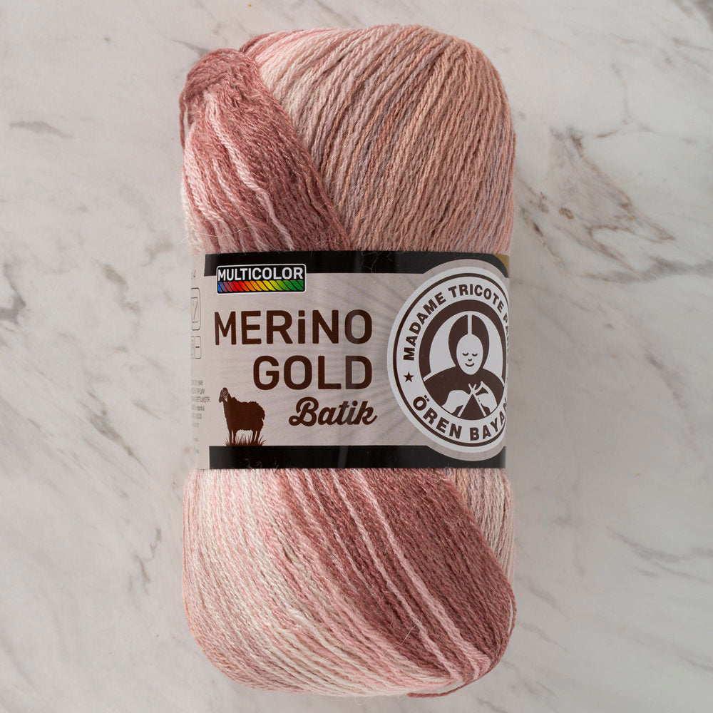 Madame Tricote Paris Merino Gold Batik Knitting Yarn, Variegated - 833