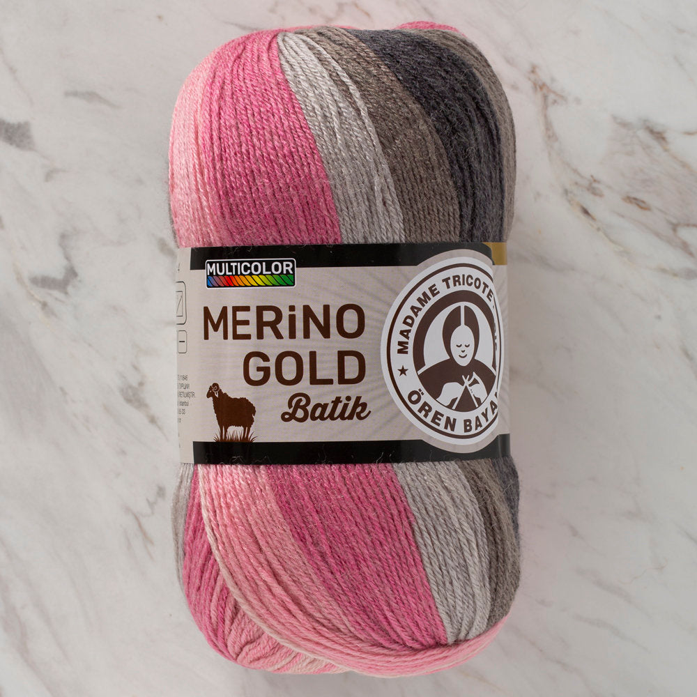 Madame Tricote Paris Merino Gold Batik Knitting Yarn, Variegated - 838