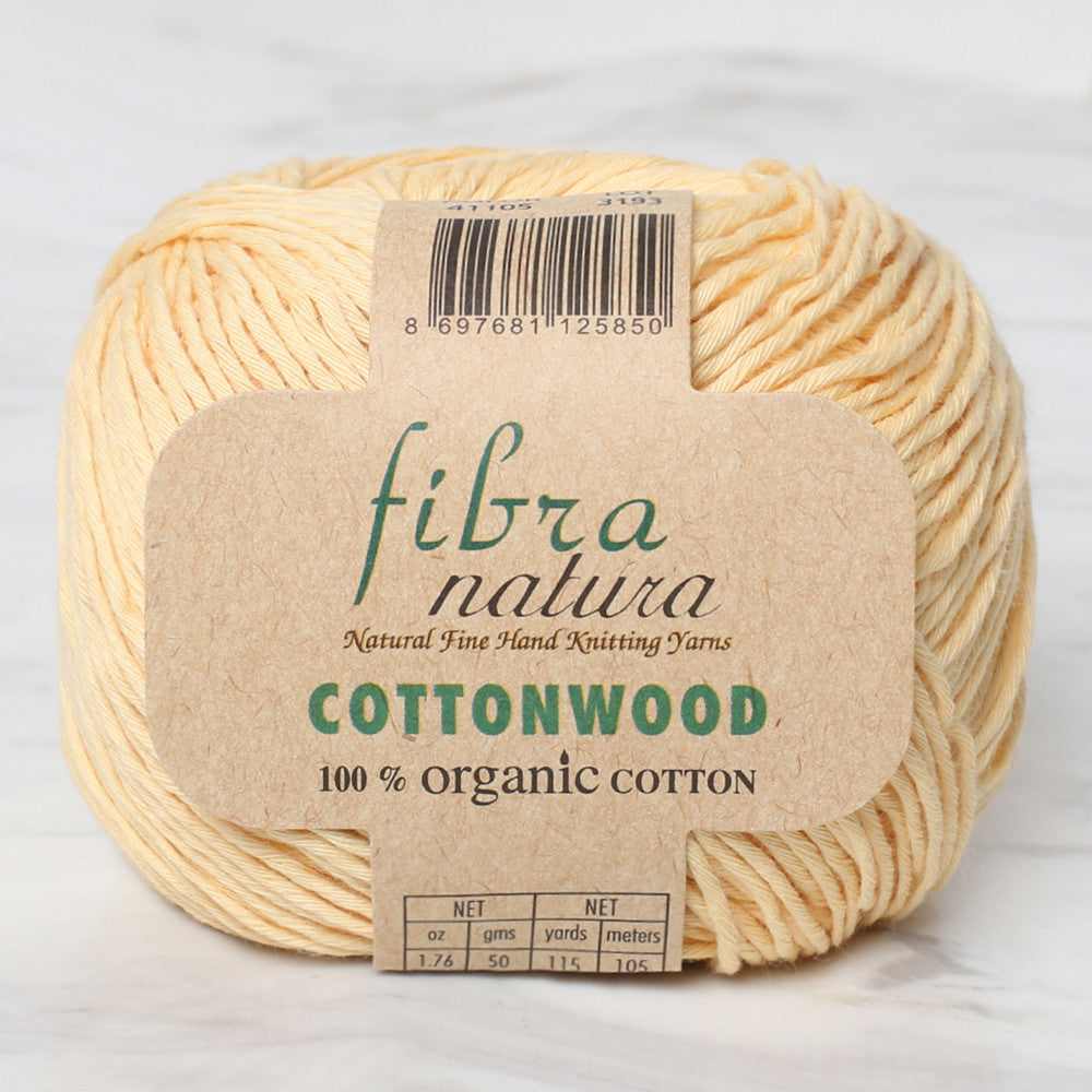 Fibra Natura Cottonwood Knitting Yarn, Yellow - 41105