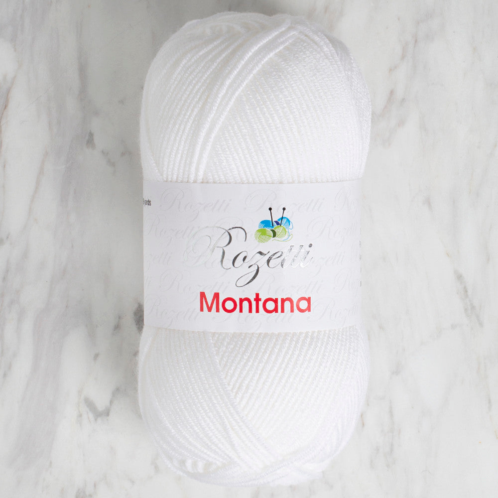 Rozetti Montana Knitting Yarn, White - 155-01