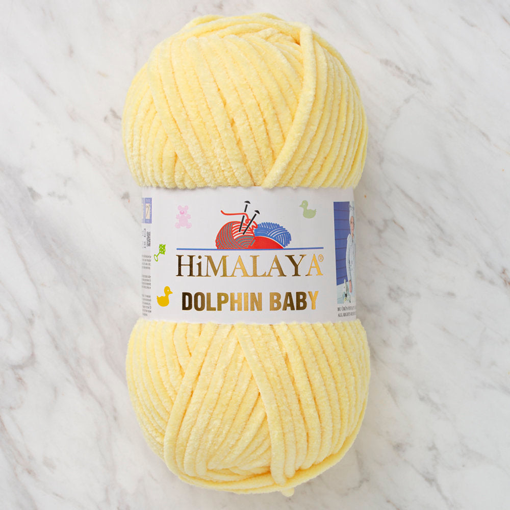Himalaya Dolphin Baby Chenille Yarn, Yellow - 80302