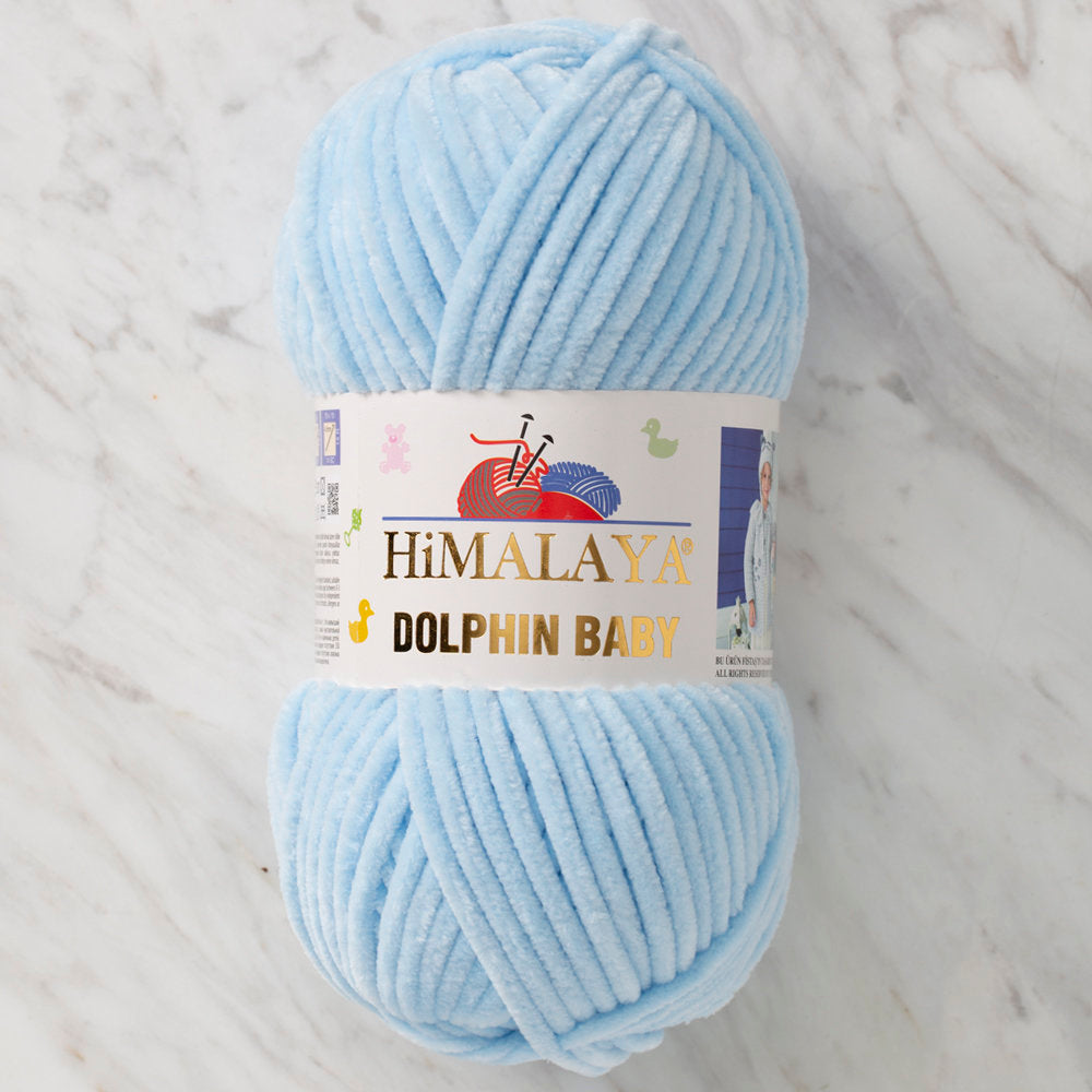 Himalaya Dolphin Baby Chenille Yarn, Blue - 80306