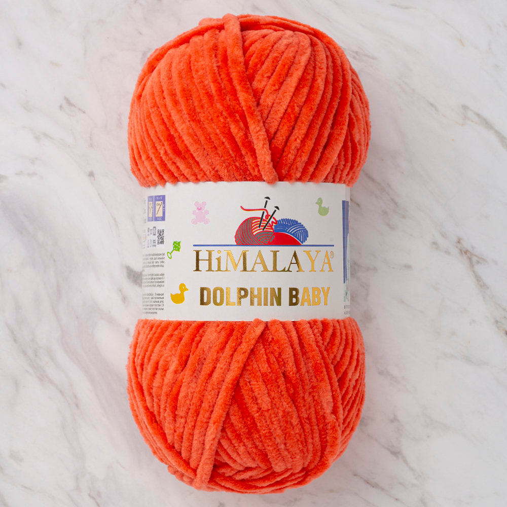 Himalaya Dolphin Baby Chenille Yarn, Orange - 80312