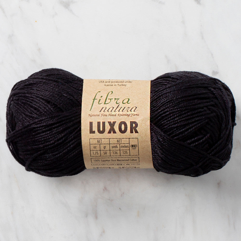 Fibra Natura Luxor Yarn, Black - 105 - 25