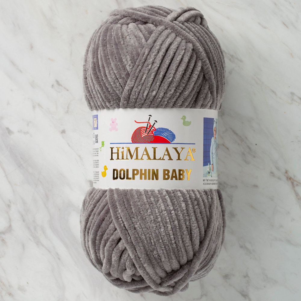 Himalaya Dolphin Baby Chenille Yarn, Grey - 80320