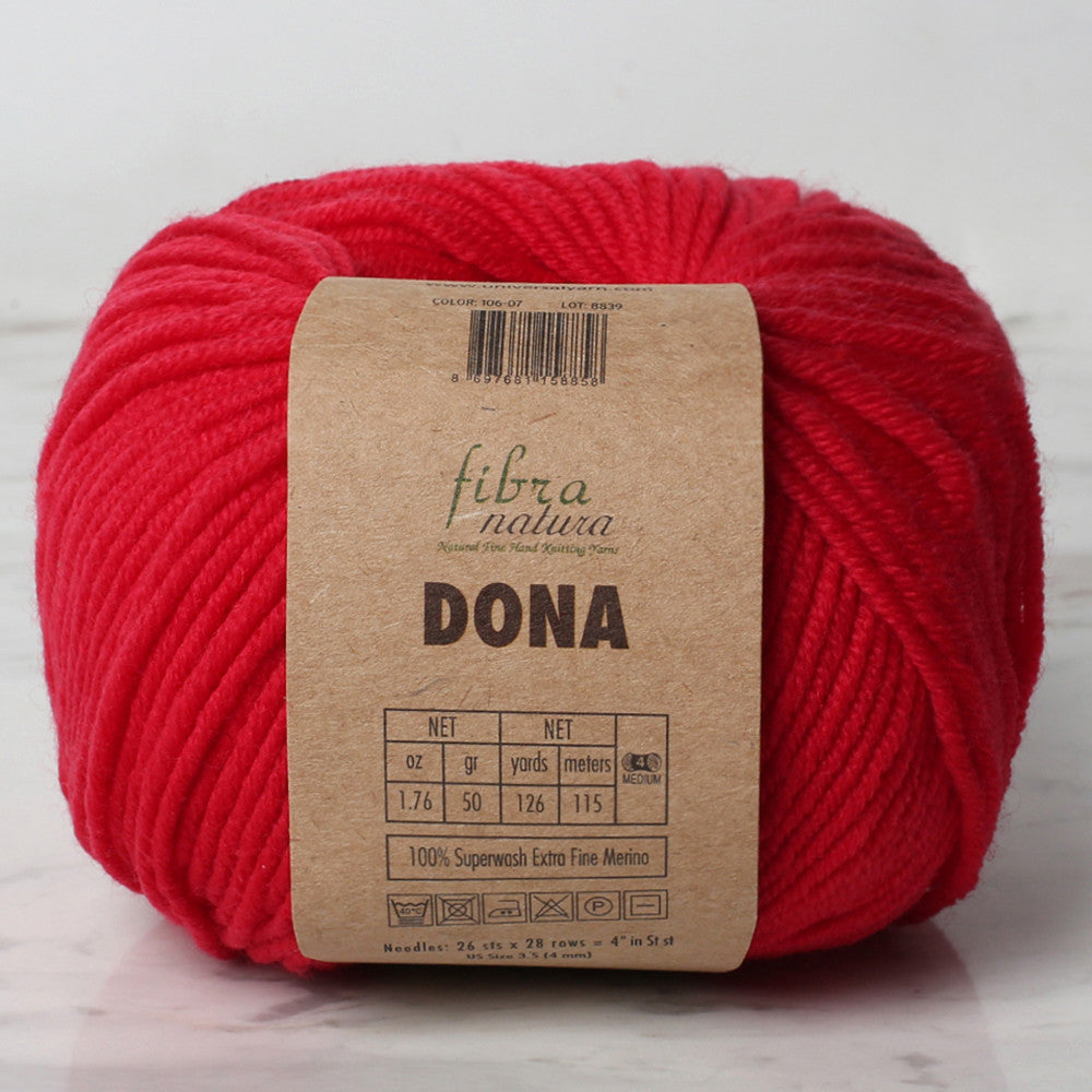 Fibra Natura Dona Knitting Yarn, Red - 106-07
