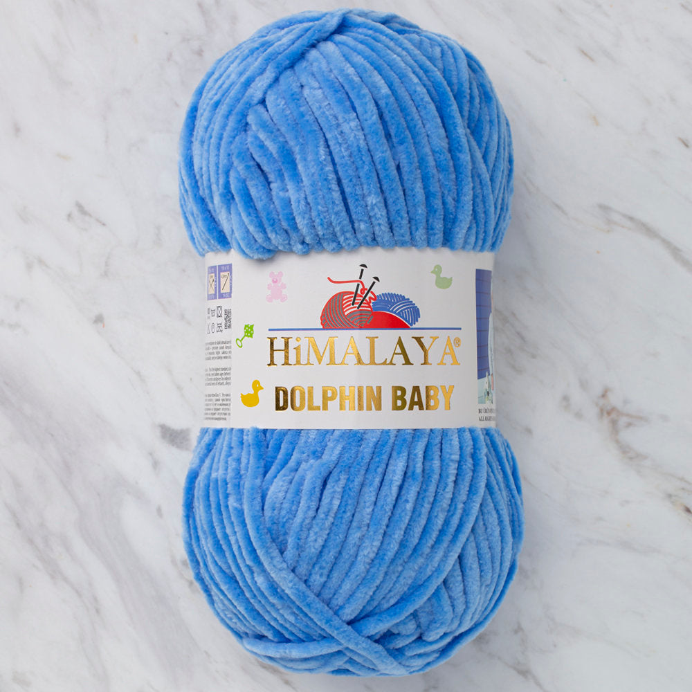 Himalaya Dolphin Baby Chenille Yarn, Blue - 80327