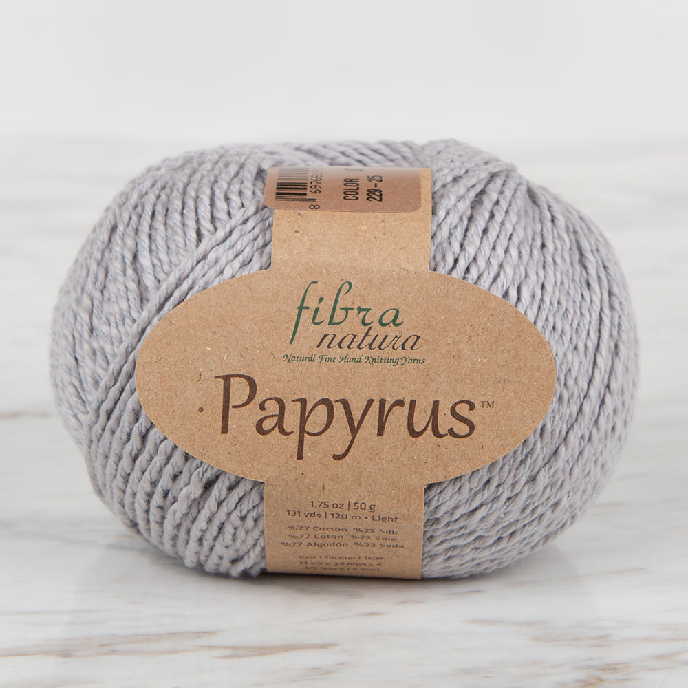 Fibra Natura Papyrus Hand Knitting Yarn,Gray- 229-25