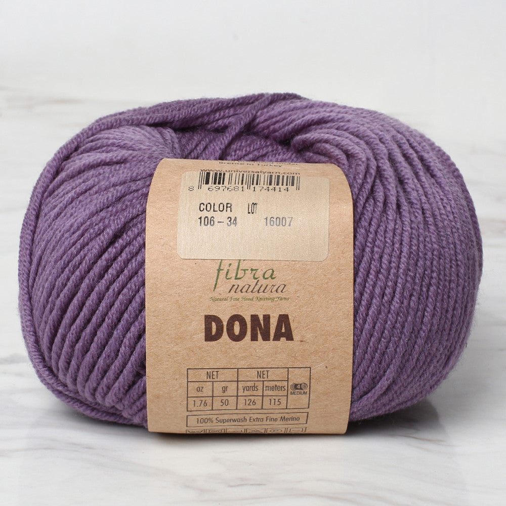 Fibra Natura Dona Knitting Yarn, Purple - 106-34