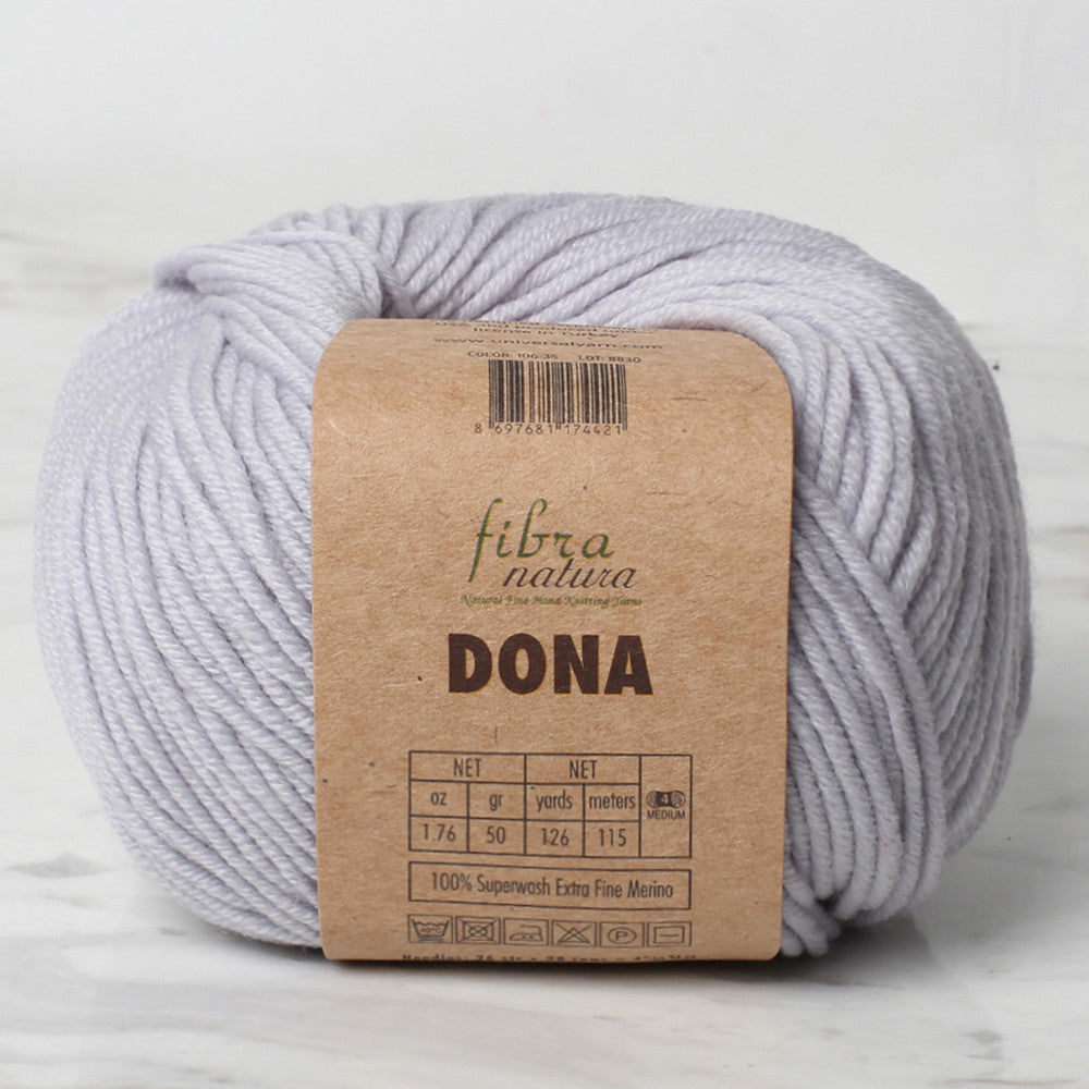 Fibra Natura Dona Knitting Yarn, Light Grey - 106-35