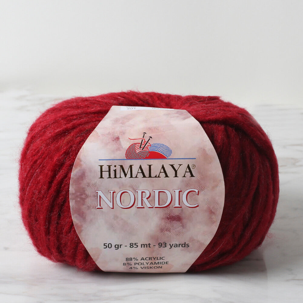 Himalaya Nordic Knitting Yarn, Dark Red - 76806