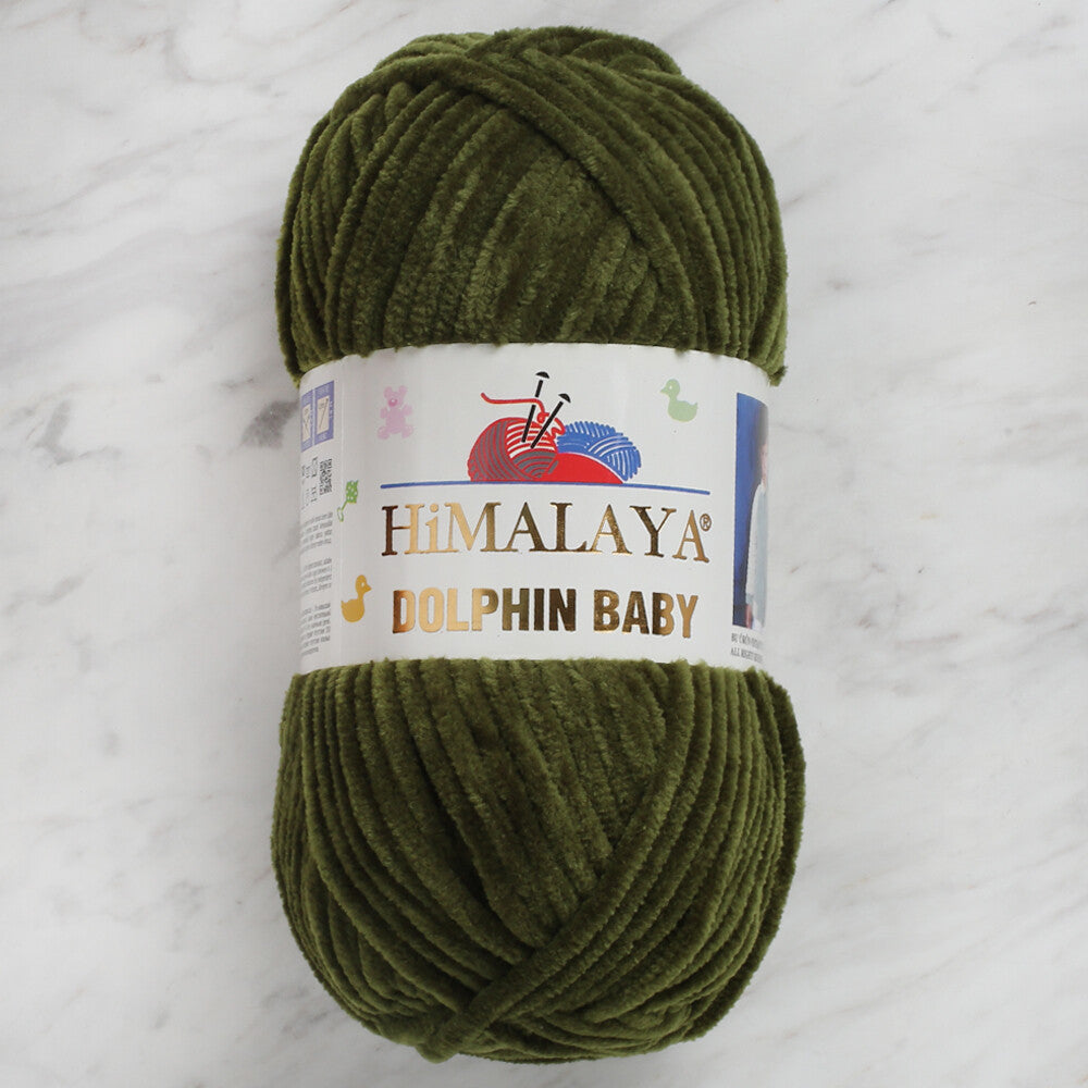 Himalaya Dolphin Baby Chenille Yarn, Green - 80361