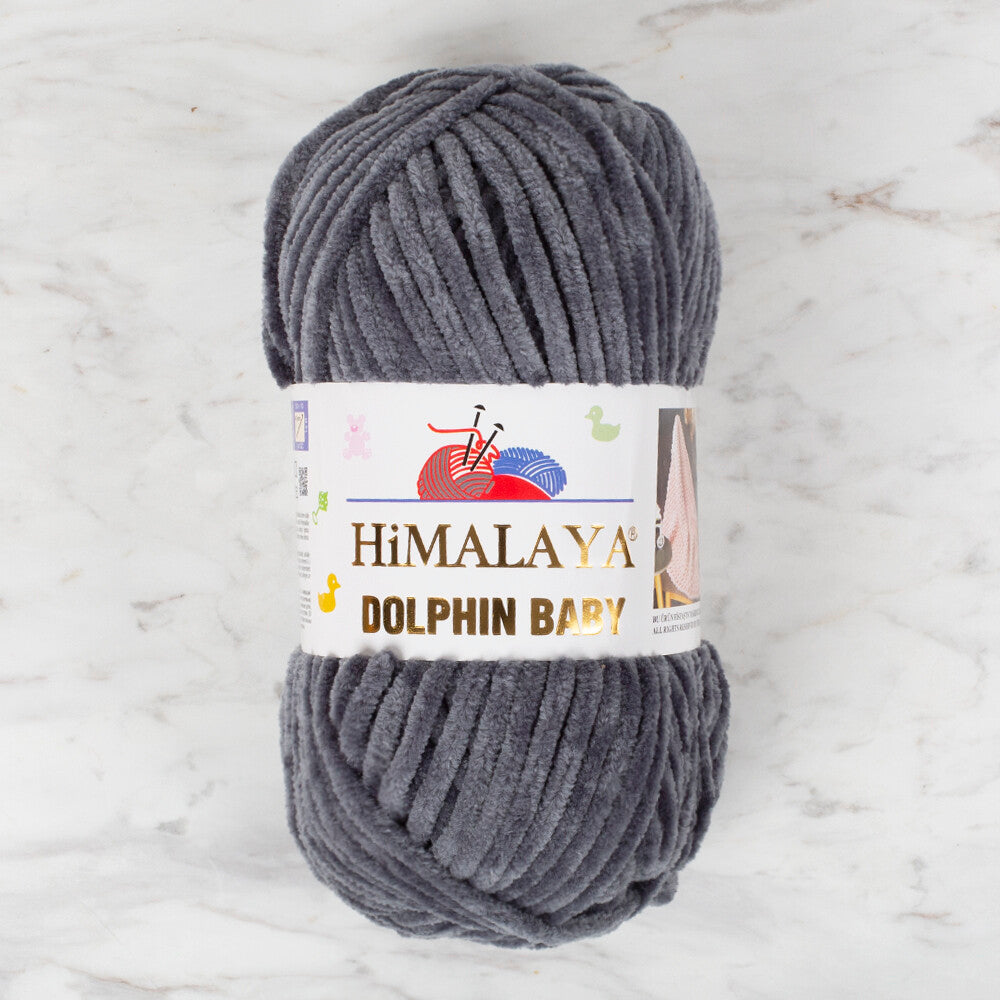 Himalaya Dolphin Baby Chenille Yarn, Grey - 80367