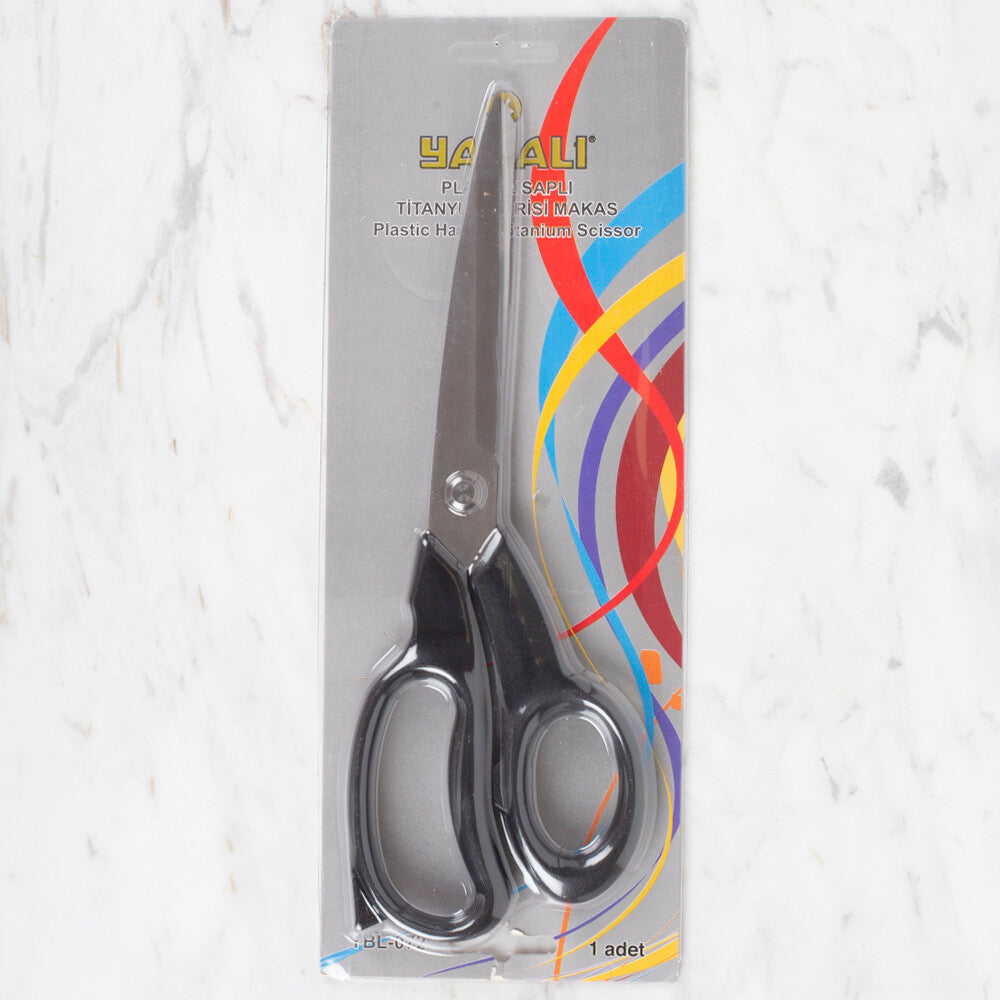 Yabalı Plastic Handle Titanium Scissors, Black YBL - 072 / no. 7