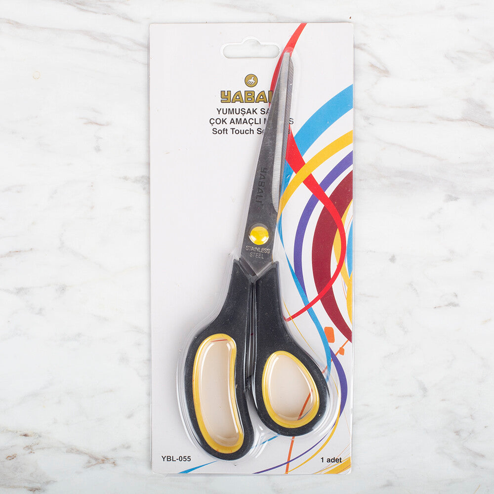 Yabalı Soft Handle Multi-Purpose Scissors, Black YBL - 055 / no. 7
