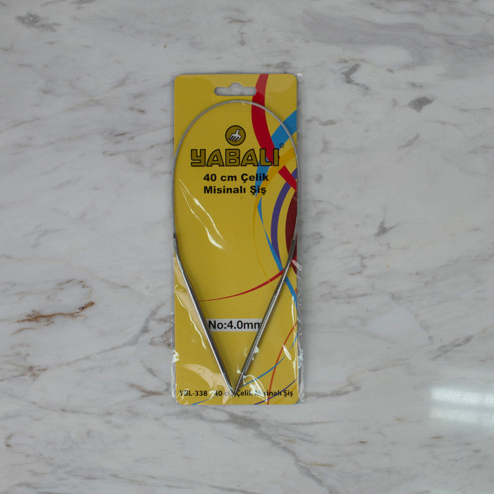 Yabalı 4.0 mm 40 cm Steel Circular Knitting Needles - YB338