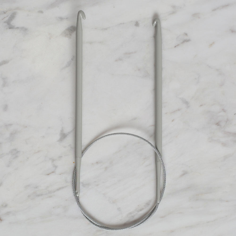 Yabalı 5mm 60 cm Steel Cable Tunisian/Afghan Knitting Needle - YBL - 345