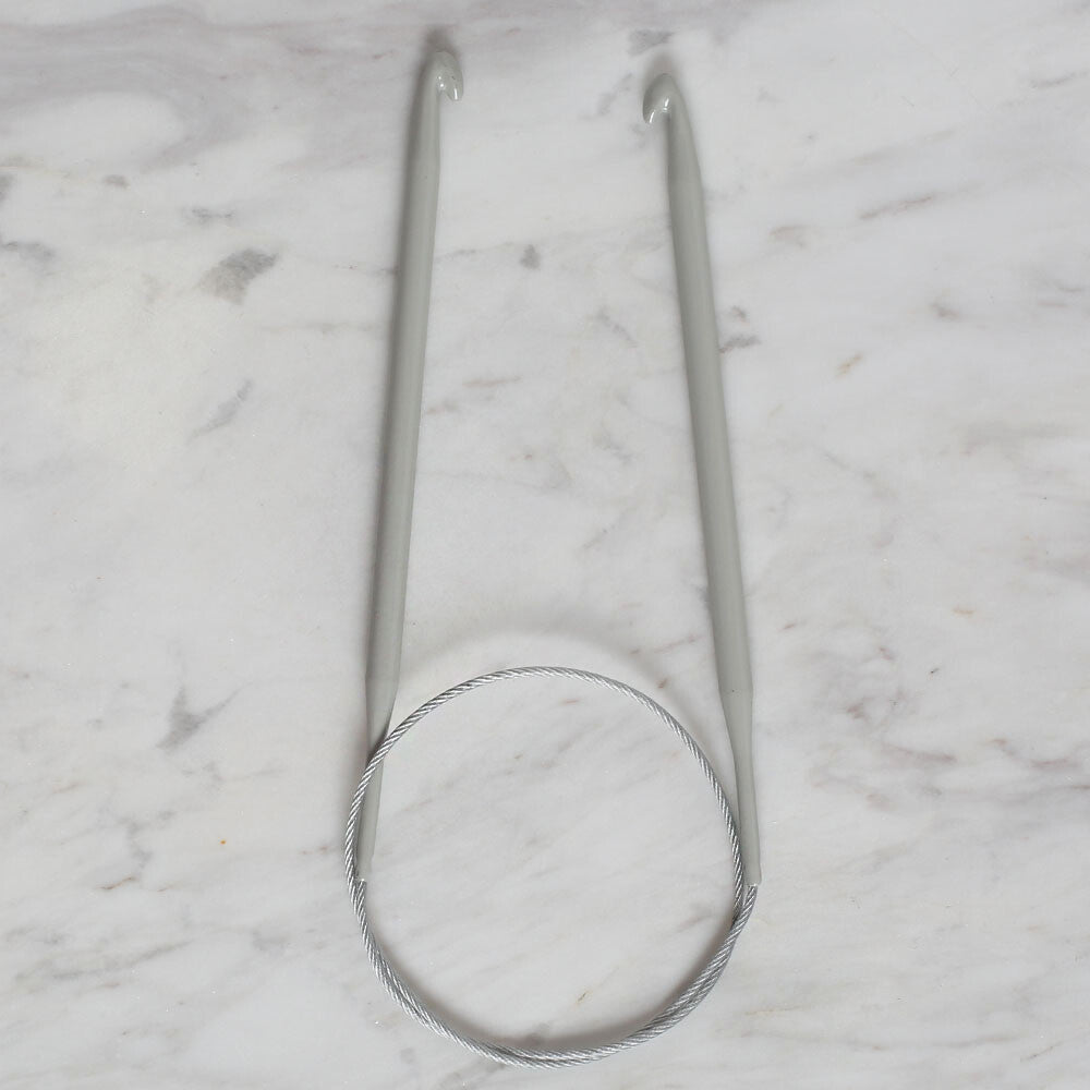 Yabalı 6mm 60 cm Steel Cable Tunisian/Afghan Knitting Needle - YBL - 345