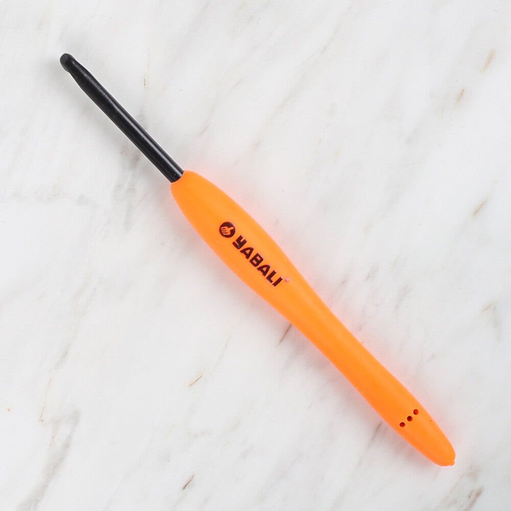 Yabalı Black Tip Soft Handle 4.5mm Crochet Hook, Orange - YBL - 041