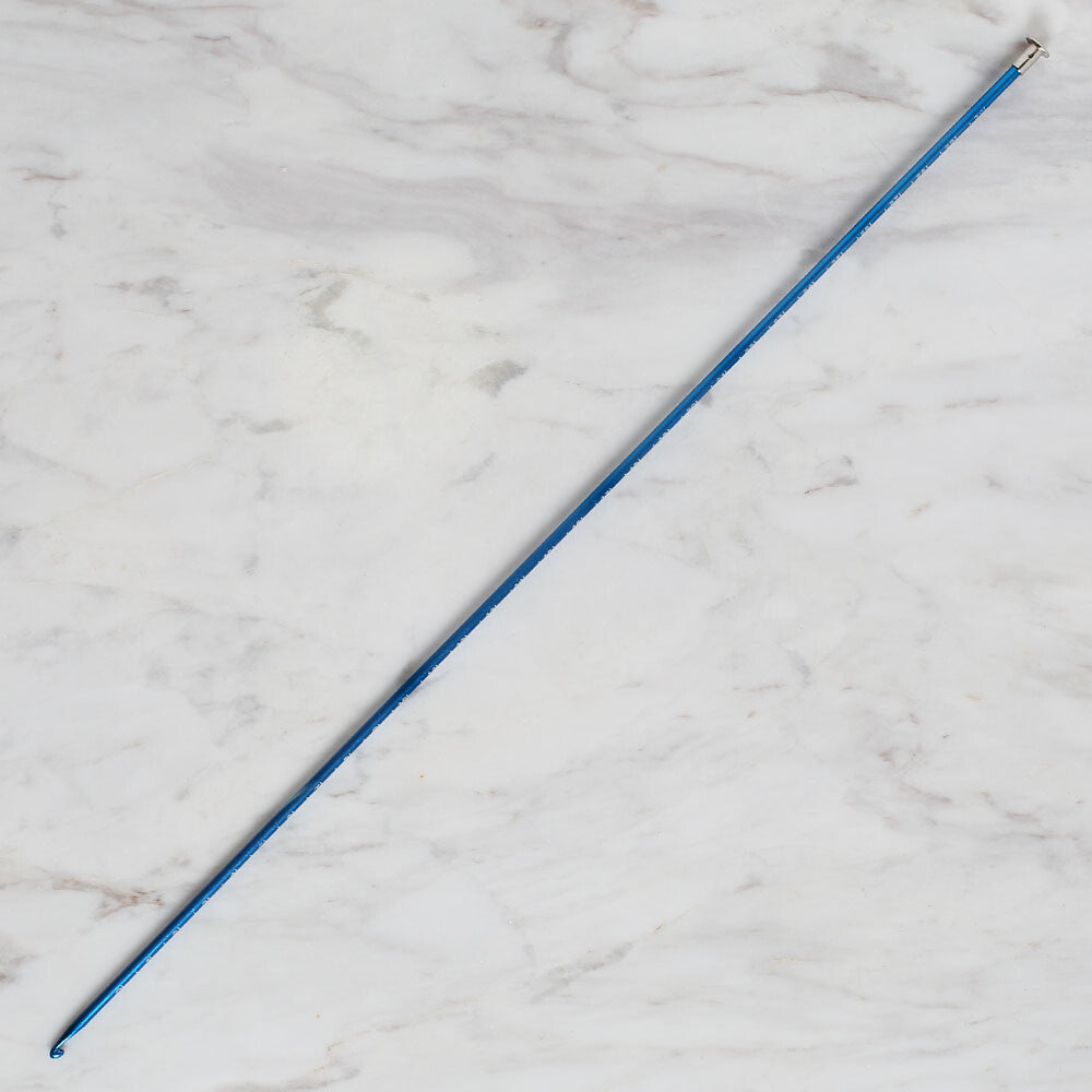 Yabalı 3mm 35 cm Crochet Hook with Measure, Blue - YBL-348