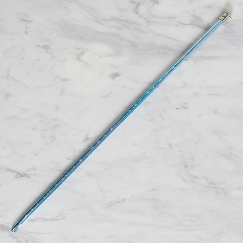 Yabalı 6mm 35 cm Crochet Hook with Measure, Blue - YBL-348