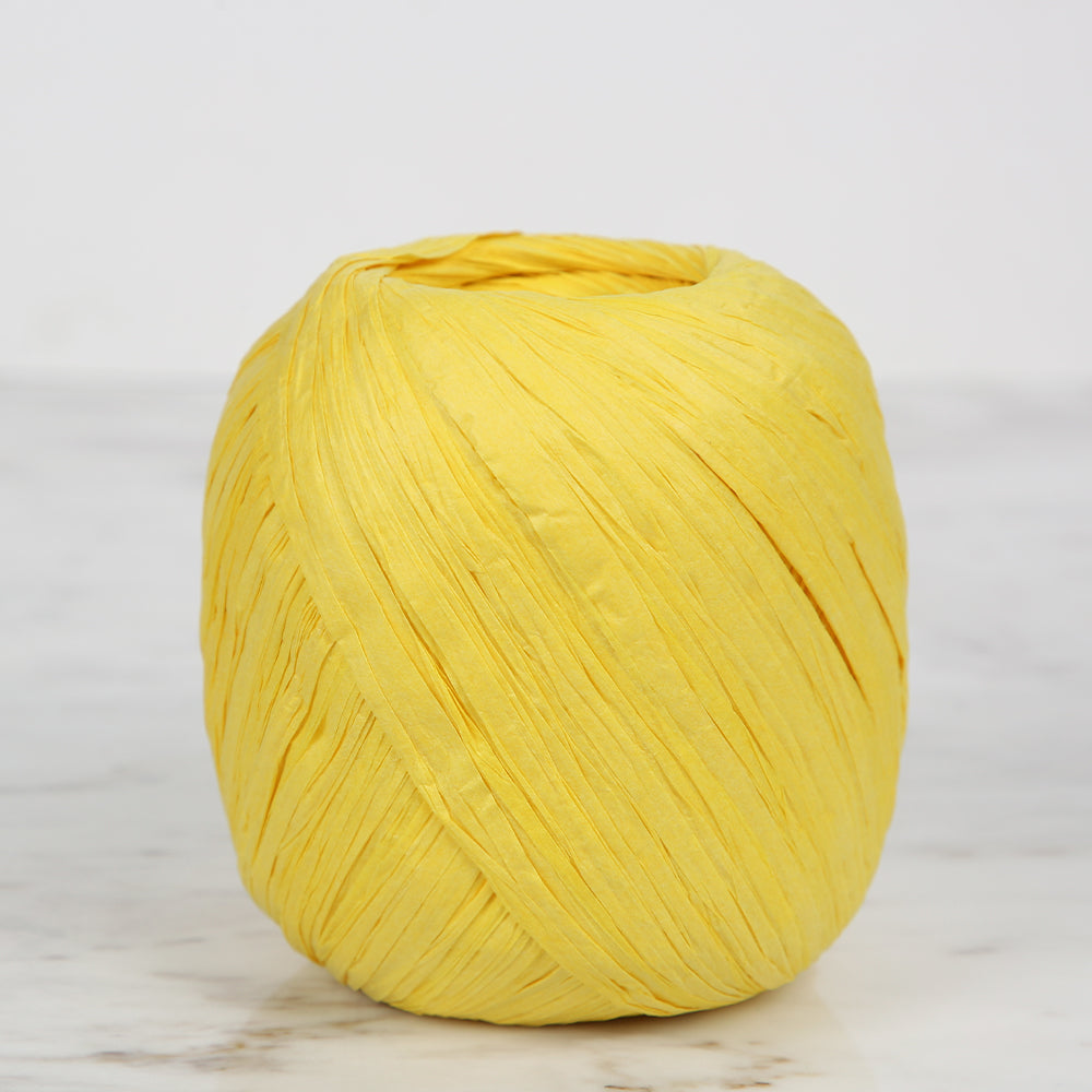 Iplix Natural Raffia Paper Yarn ,Yellow - 59