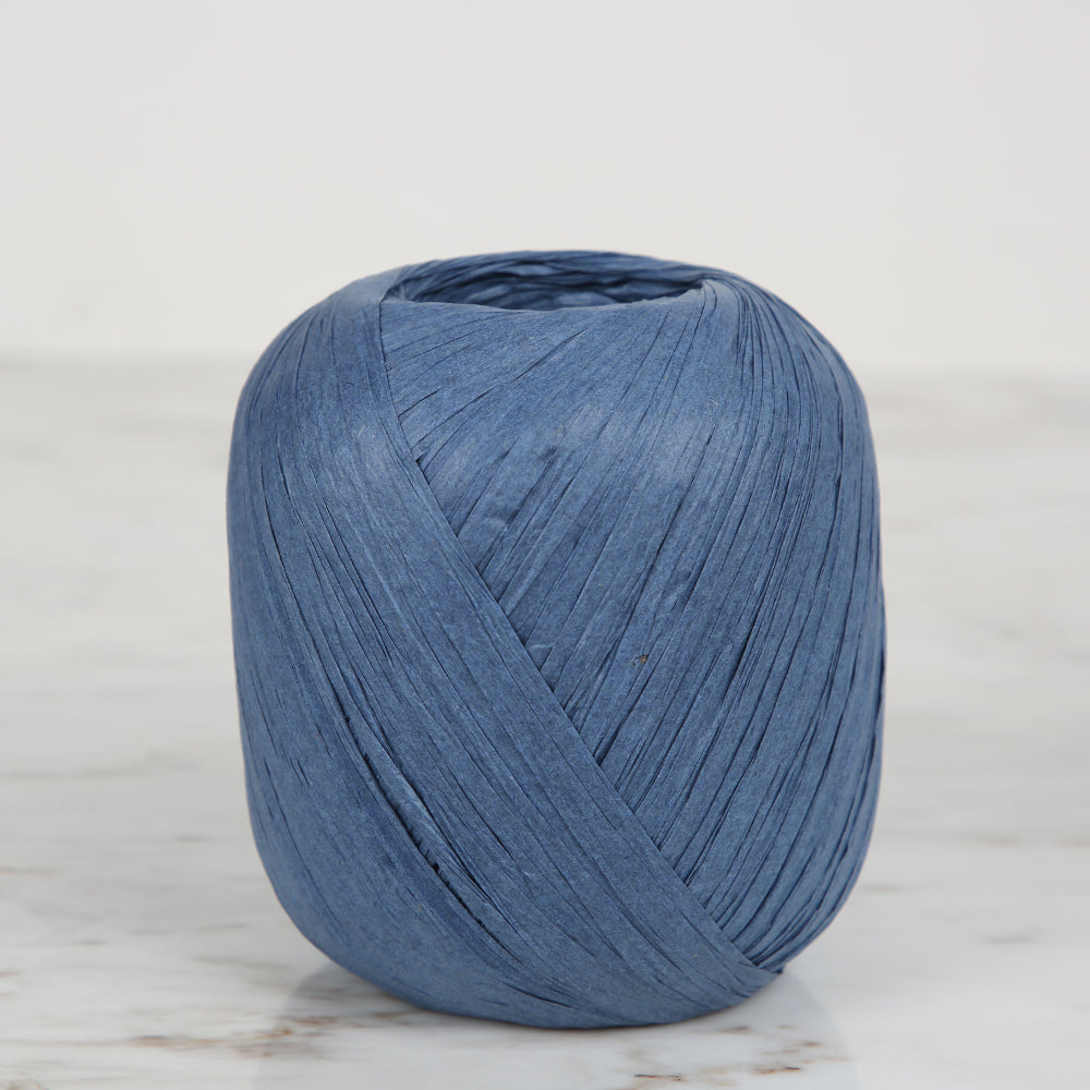 Iplix Natural Raffia Paper Yarn ,Blue - 5