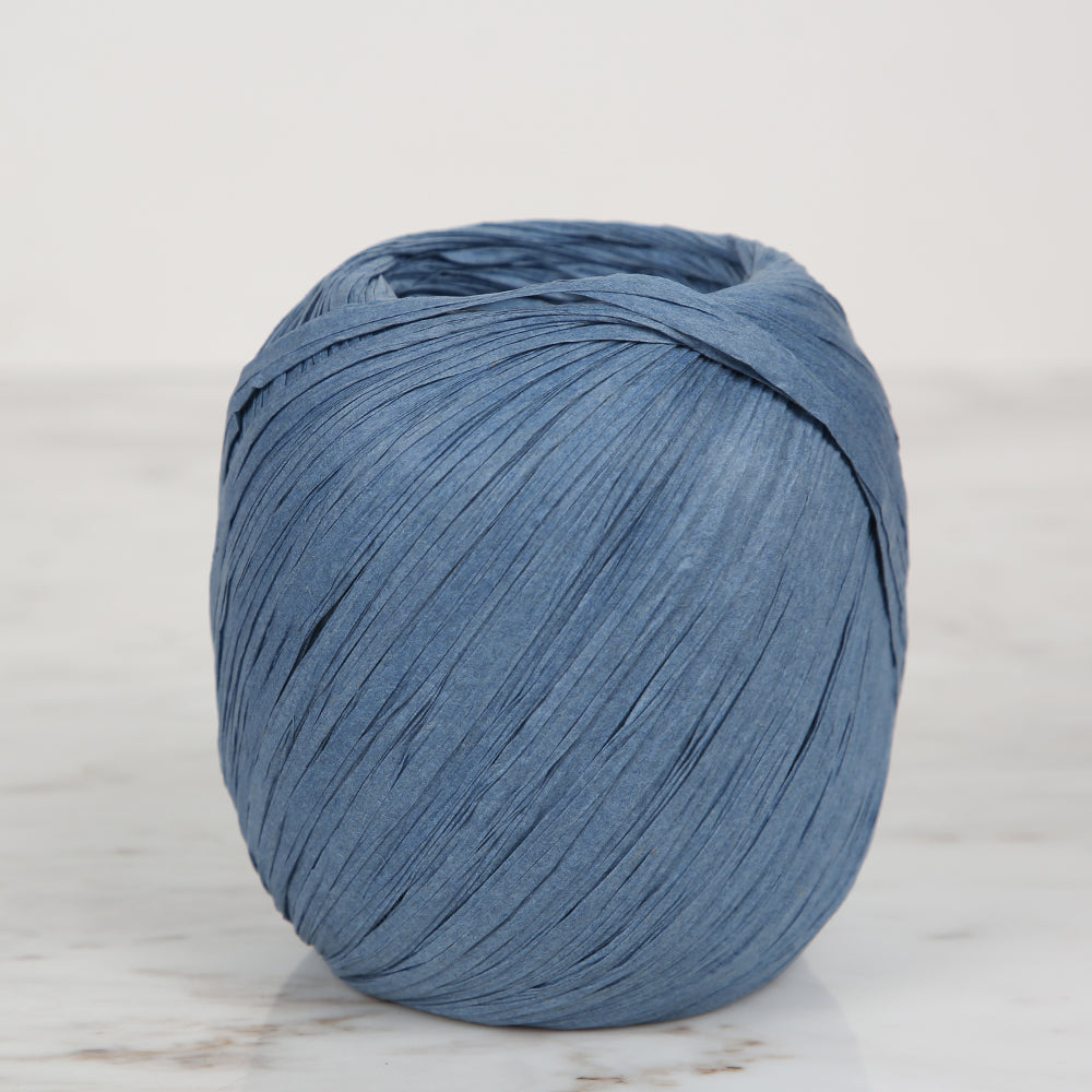 Iplix Natural Raffia Paper Yarn ,Blue - 67