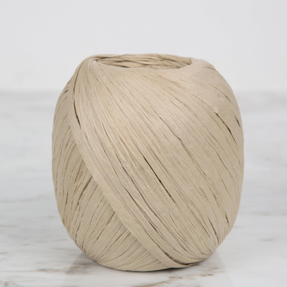 Iplix Natural Raffia Paper Yarn ,Beige - 19U