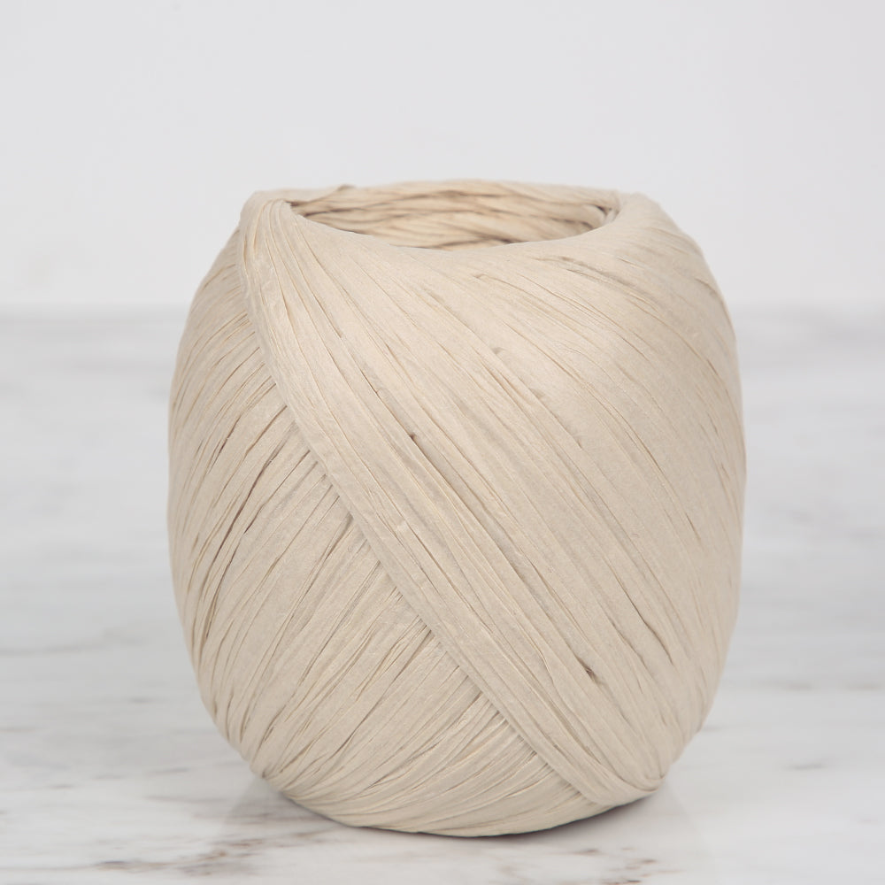 Iplix Natural Raffia Paper Yarn ,Beige - 45B