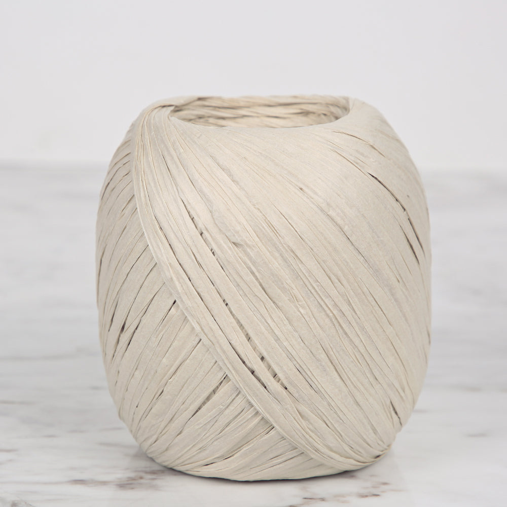 Iplix Natural Raffia Paper Yarn ,Cream - 45