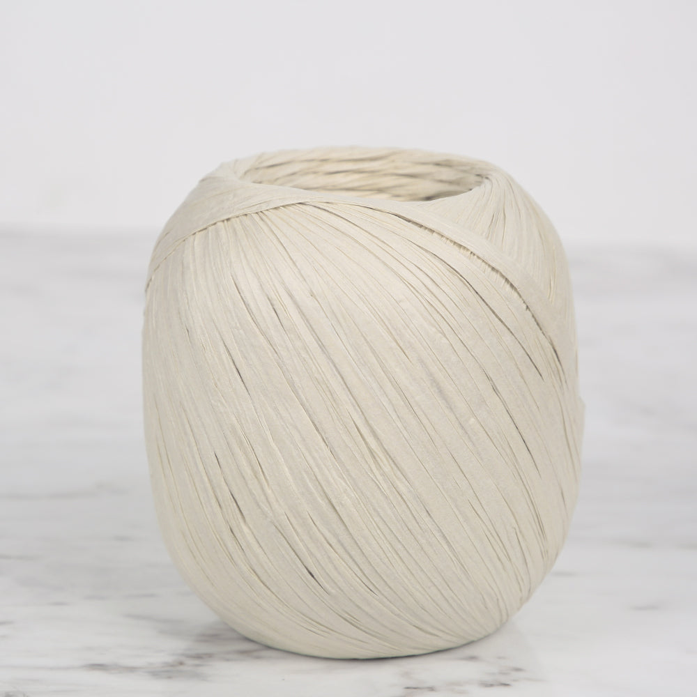 Iplix Natural Raffia Paper Yarn ,Cream - 27