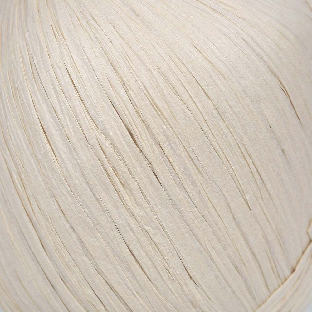 Iplix Natural Raffia Paper Yarn ,Cream - 27