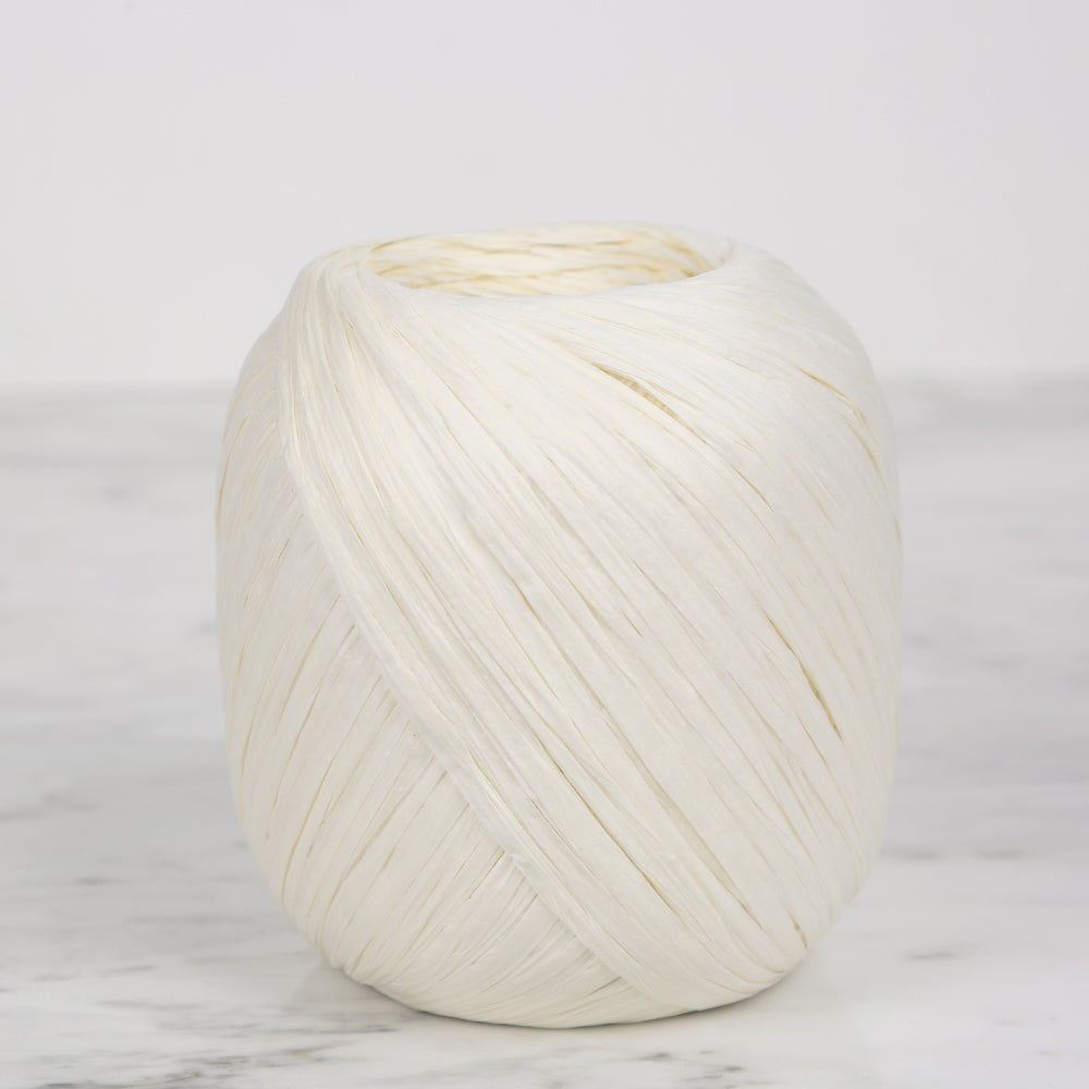 Iplix Natural Raffia Paper Yarn ,Cream - 8