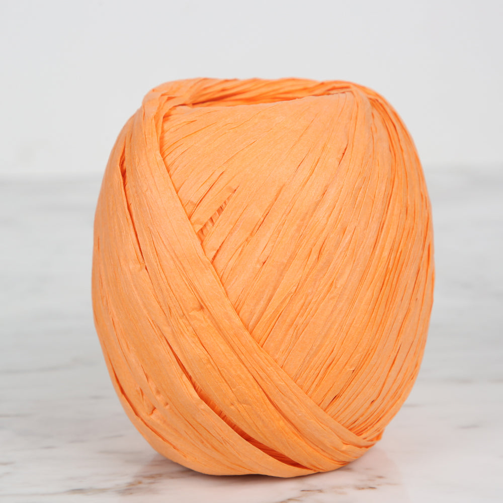 Iplix Natural Raffia Paper Yarn ,Orange - 18