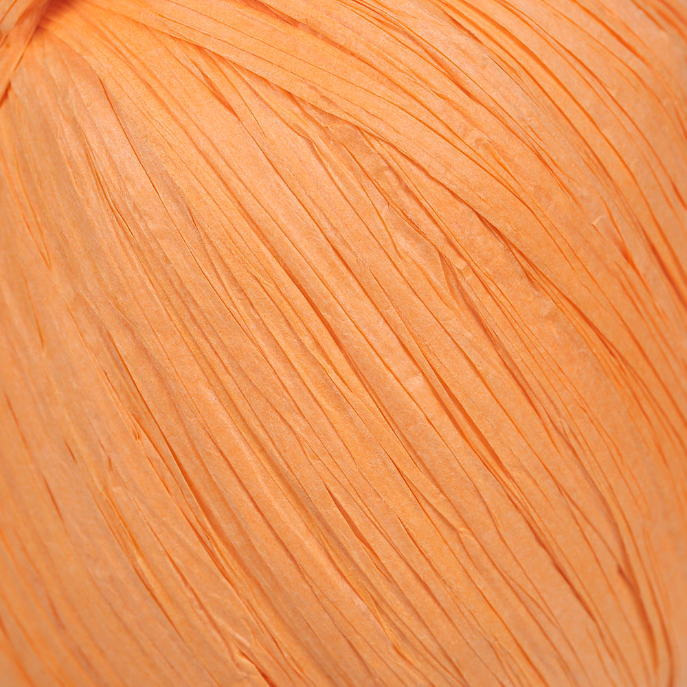 Iplix Natural Raffia Paper Yarn ,Orange - 18