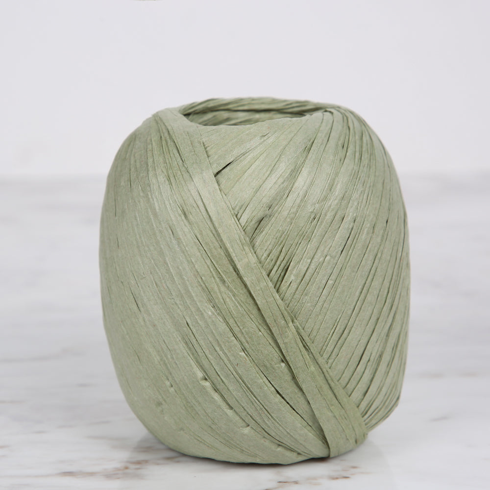 Iplix Natural Raffia Paper Yarn ,Green - 81