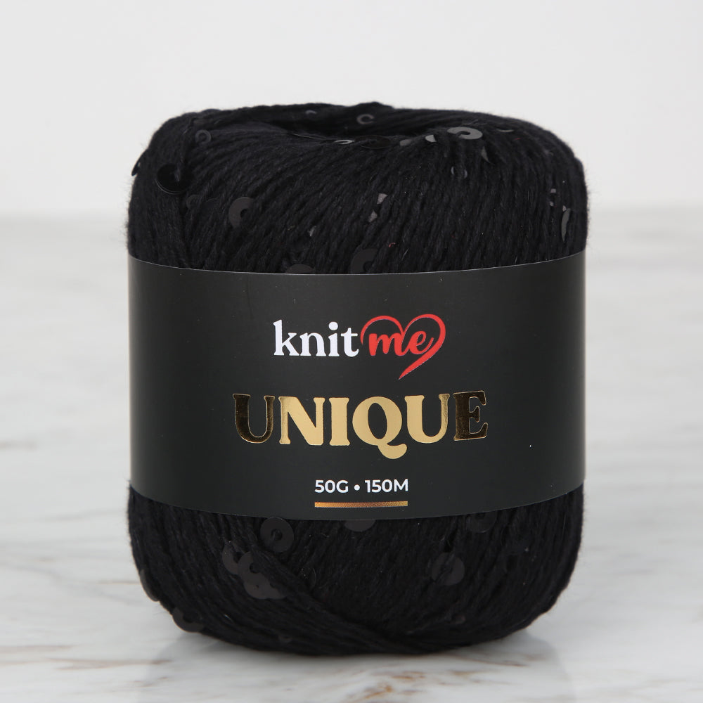 Knitme UNIQUE Hand Knitting Yarn ,Black 13