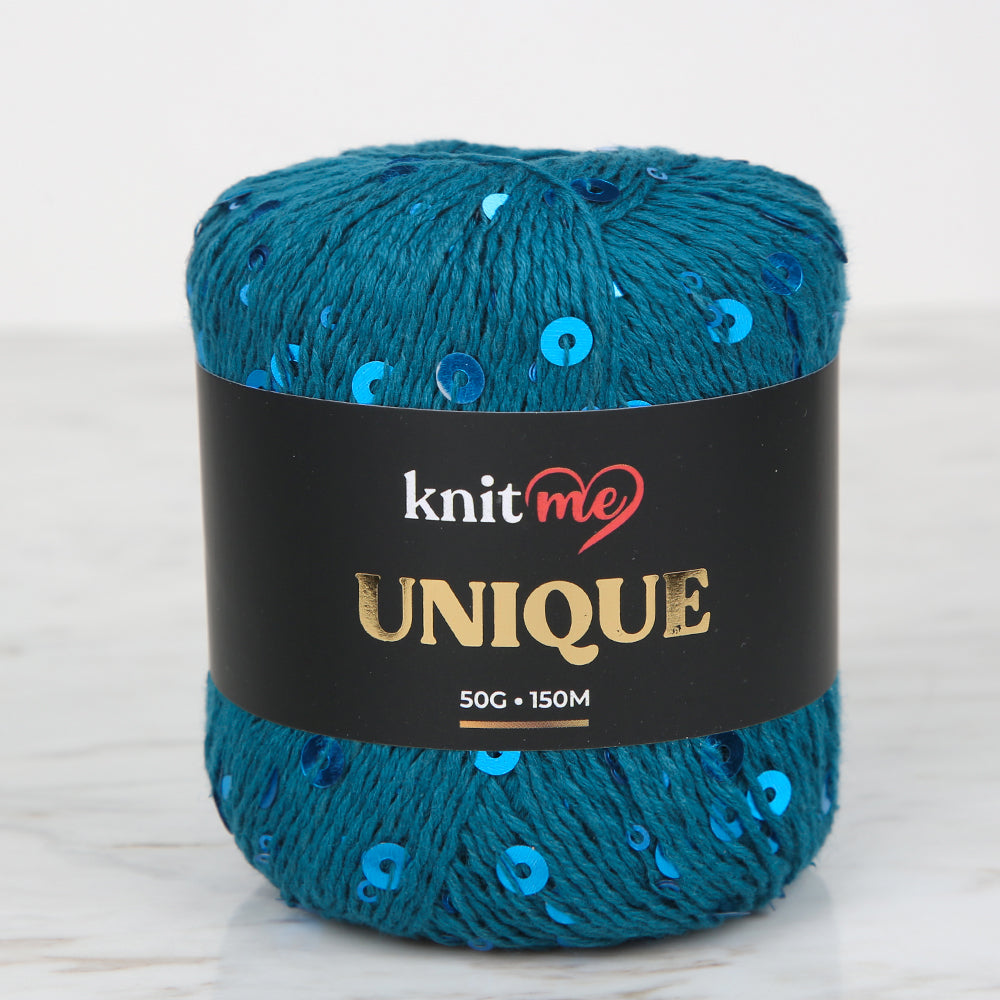 Knitme UNIQUE Hand Knitting Yarn ,Petrol blue 10