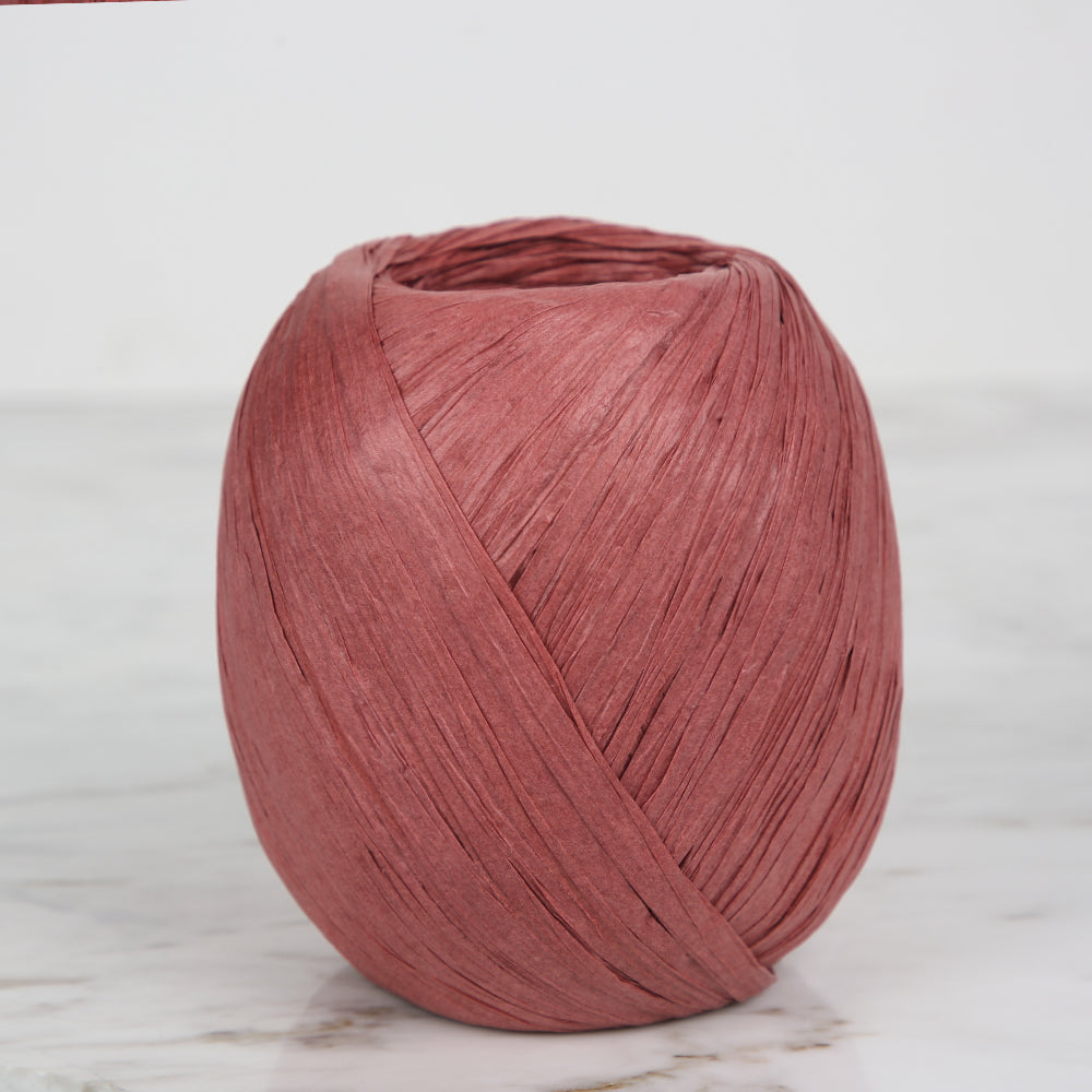 Iplix Natural Raffia Paper Yarn ,Dried rose - 22