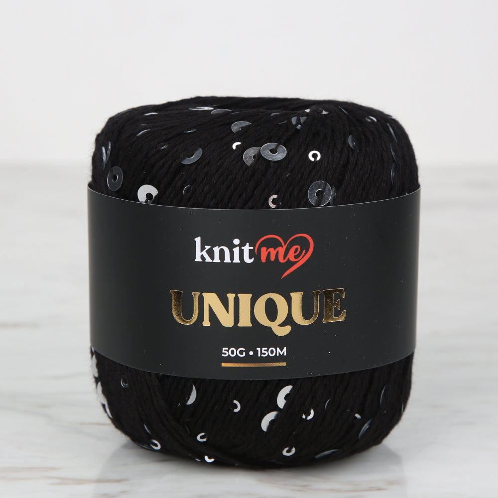 Knitme UNIQUE Hand Knitting Yarn ,Black 6