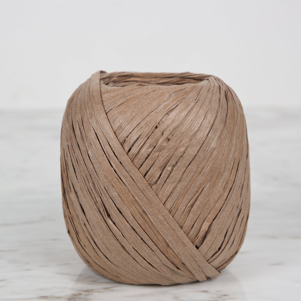 Iplix Natural Raffia Paper Yarn ,Brown - 34