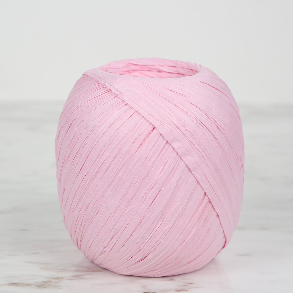 Iplix Natural Raffia Paper Yarn ,Pink - 76