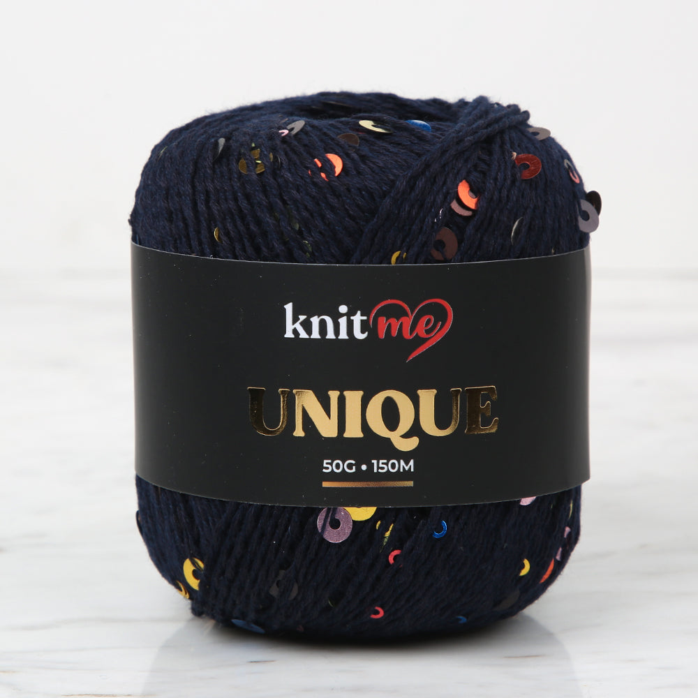 Knitme UNIQUE Hand Knitting Yarn, Navy Blue - 24