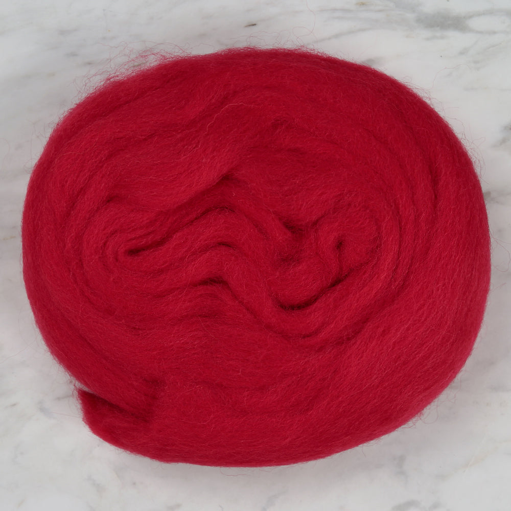 Kartopu Natural Wool Roving Felt,Red - K141