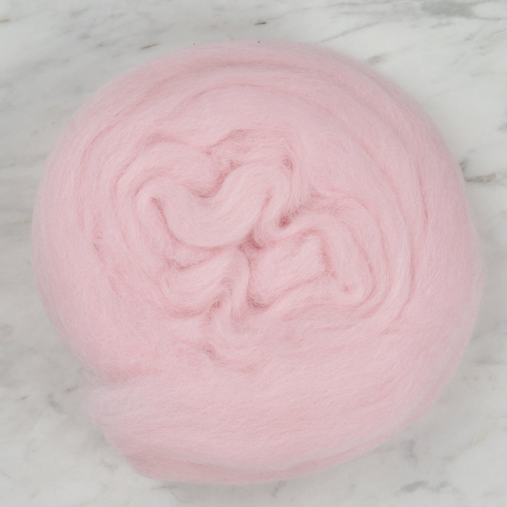 Kartopu Natural Wool Roving Felt,Pink - K782