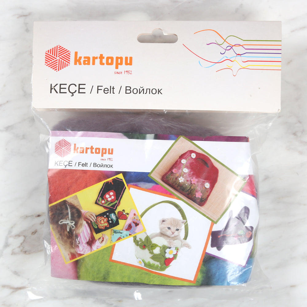 Kartopu Natural Wool Roving Felt,Anthracite - K936