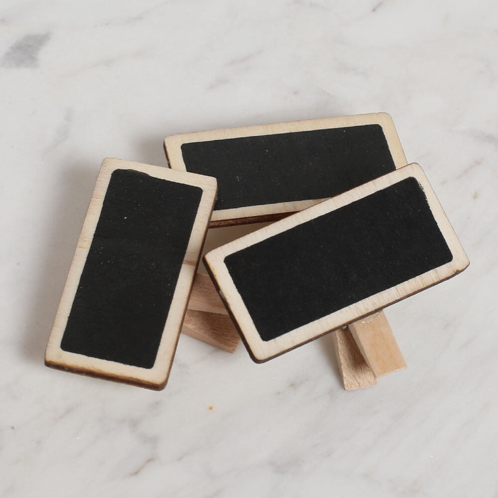 Loren 6 pcs Chalkboard Decorative Pegs, Black