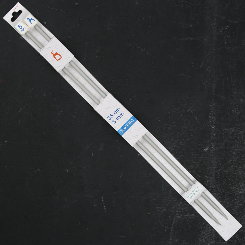 Pony 5 mm 35 cm Aluminium Knitting Needles - 33611