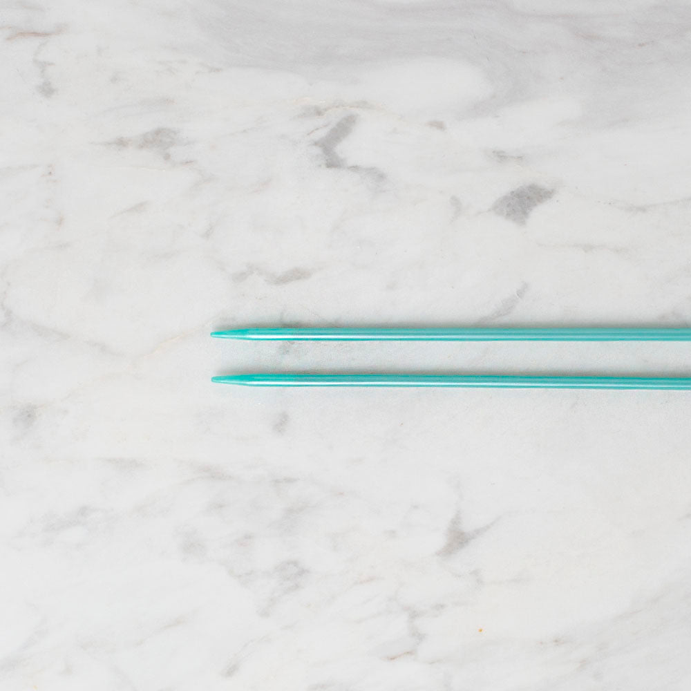 Pony Pearl 3 mm 35 cm Plastic Knitting Needle, Green - 33624